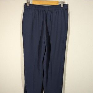 J.Crew Women Size 6 Navy Blue Polyester Drawstring Ankle Pants